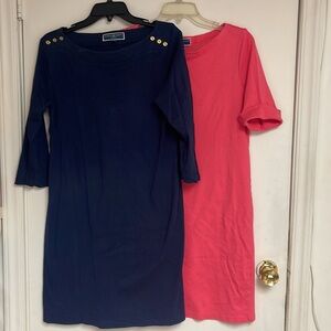 2Pcs of Karen Scott 3/4 sleeves dress size M excellent condition